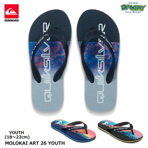 QUIKSILVER MOLOKAI ART 26 YOUTH EQBL100031 ���[�X �r�[�`�T���_�� 18-22cm �g���O ���S����A�E�g�\�[�� �r�[�T�� �L�b�Y �W���j�A �N�C�b�N�V���o�[ ���K�i