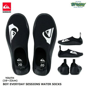 QUIKSILVER BOY EVERYDAY SESSIONS WATER SOCKS KSA261701 �L�b�Y �E�H�[�^�[�V���[�Y 18-22cm �X�g���b�` �}�����V���[�Y ���[�X ���S �N�C�b�N�V���o�[ ���K�i