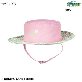 ROXY ロキシー PUDDING CAKE TEENIE ERLHA03158 キッズ ビーチハット 芯入りツバ 速乾 取り外し可能あごひも スナップボタン スイムウェア 水着 ロゴ 正規品