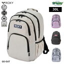ROXY GO OUT RBG251301 バックパック 30L 撥水加工 ラップトップスリーブ 保冷ポケット A4対応 チェストストラップ Dカン サイドポケット 通学 ロキシー 正規品