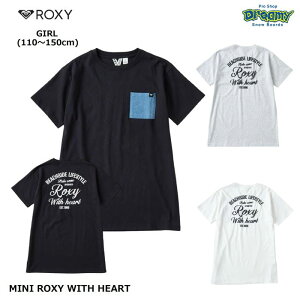 ROXY MINI ROXY WITH HEART TDR262064 �L�b�Y �����s�[�X T�V���c 110-150cm �I�[�o�[�T�C�Y�V���G�b�g ���|�P�b�g ���A �o�b�N�v�����g ���S ���L�V�[ ���K�i
