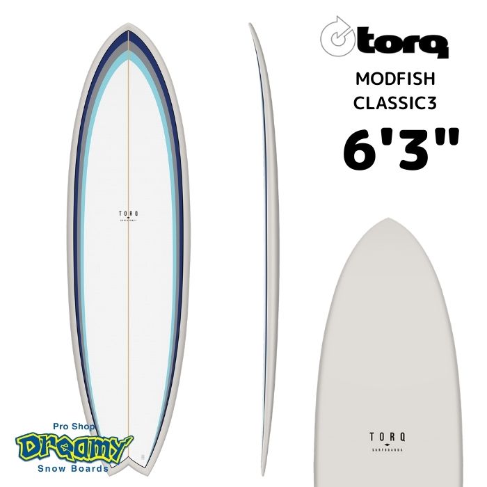最先端 TORQ Surfboard トルクサーフボード MODFISH 6'3” クラシック CLASSIC3 モッドフィッシュ ロングボード  エポキシ サーフィン SURF 正規品