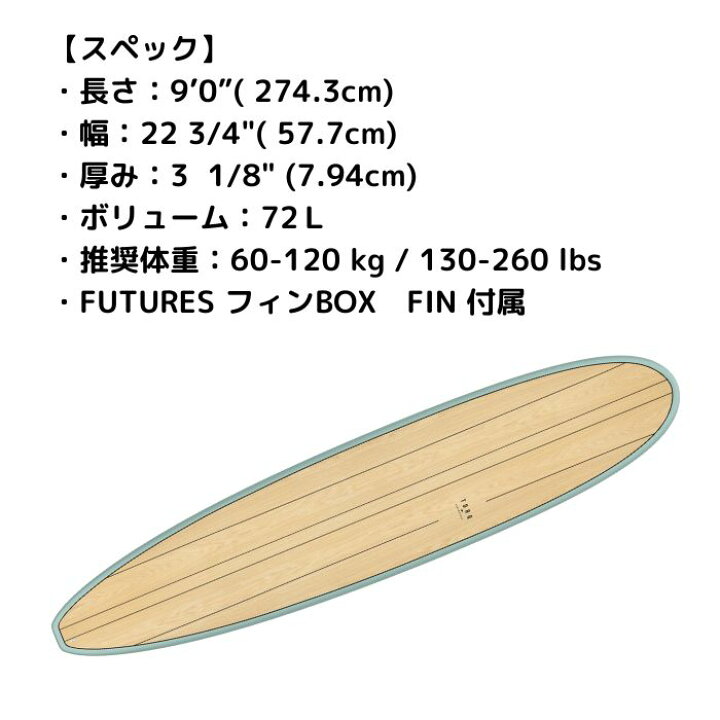楽天市場】TORQ Surfboard トルクサーフボード LONGBOARD 9