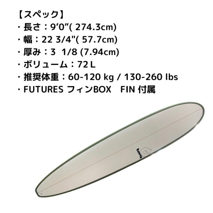 楽天市場】TORQ Surfboard トルクサーフボード LONGBOARD 9