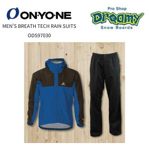 ONYONE �I�����l MEN'S BREATH TECH RAIN SUITS ODS97030 �u���[/�u���b�N ���C���R�[�g ���C���X�[�c �A�E�g�h�A �y�� �ʋC�� ���K�i