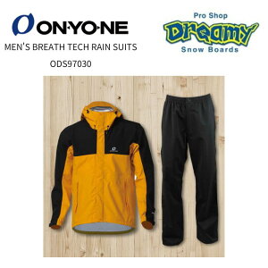 ONYONE �I�����l MEN'S BREATH TECH RAIN SUITS ODS97030 �I�����W/�u���b�N ���C���R�[�g ���C���X�[�c �A�E�g�h�A �y�� �ʋC�� ���K�i
