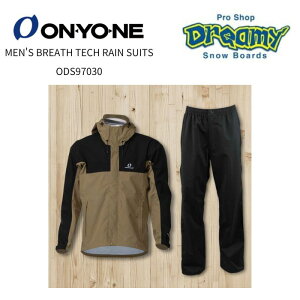 ONYONE �I�����l MEN'S BREATH TECH RAIN SUITS ODS97030 �x�[�W��/�u���b�N ���C���R�[�g ���C���X�[�c �A�E�g�h�A �y�� �ʋC�� ���K�i