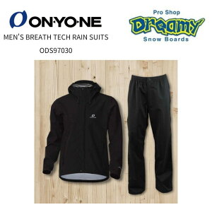 ONYONE �I�����l MEN'S BREATH TECH RAIN SUITS ODS97030 �u���b�N ���C���R�[�g ���C���X�[�c �A�E�g�h�A �y�� �ʋC�� ���K�i