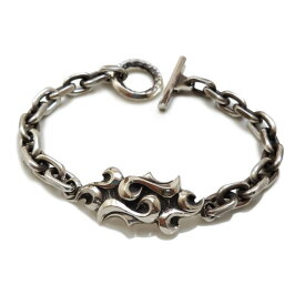 送料無料 【drive シルバーアクセサリー】db-003L ゴーストIDチェーンブレスレット 23cm メンズ silver925 シルバー925 シルバーアクセ ハード バイカー ハーレー アメカジ ミュージシャン系 ギフト プレゼント