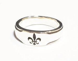 【廃盤50%off】 ドライヴ dsr-007 ゴシックリリーバンドリング メンズ レディース silver925 シルバー925 シルバーアクセ 百合 ユリ 紋章