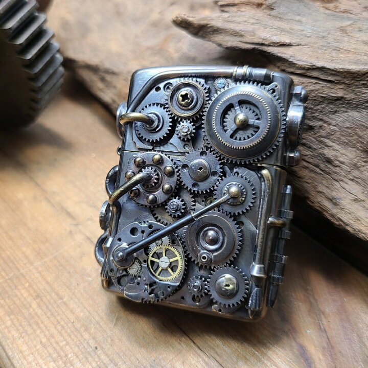 楽天市場】希少 ZIPPO ジッポ アンティーク仕上げ スチームパンク歯車 