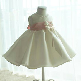 フローリーティファニーピンクドレス（70 80）特別な日の思い出に 子供 ベビーフォーマルドレス　ベビードレス　赤ちゃんドレス