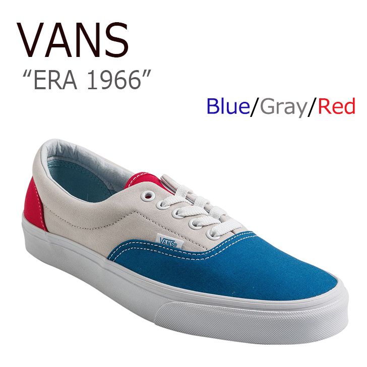 VANS 割引価格 ERA 1966 Blue Gray シューズ VN0A38FRMV2 バンズ 数量限定価格!! エラ1966 Red
