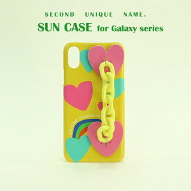 Galaxy S21 ケース Galaxy S21+ Galaxy S21 Ultra Galaxy Note20 Ultra Galaxy S20+ Galaxy S20 Ultra Galaxy S10 Galaxy S10+ 韓国 SECOND UNIQUE NAME SUN CASE CANDY CHAIN YELLOW ベルト カバー お取り寄せ