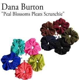 ダナバートン シュシュ Dana Burton レディース Peal Blossoms Pleats Scrunchie パール ブロッサム プレート スクランチ コーラル ブルー グリーン ピンク オリーブ ブラック ネイビー ブラウン カーキ ワイン 韓国アクセサリー 300997601 ACC