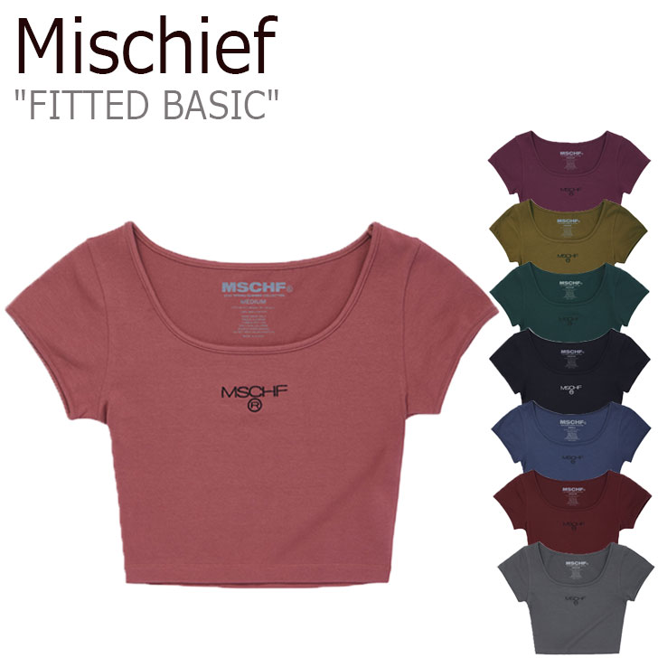 ミスチーフ Tシャツ MISCHIEF レディース FITTED BASIC フィティドゥ ベーシック 全8色 MCF APP  20SS-00012BK/PK/HGR/CA/PL/GY/SBL/BU ウェア | DRESCCO（ドレスコ）
