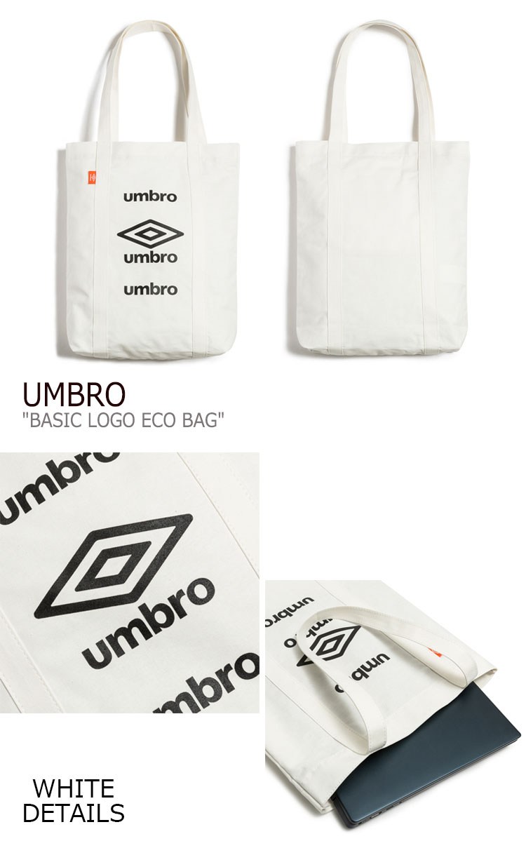 アンブロ トートバッグ UMBRO メンズ レディース BASIC LOGO ECO BAG ベーシック ロゴ エコバッグ BLACK ブラック  WHITE ホワイト MINT ミント U0123CBG12 バッグ | DRESCCO（ドレスコ）