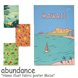 アバンダンス タペストリー abundance ハワイ イラスト ファブリックポスター Mサイズ Hawai illust fabric poster Msize 韓国雑貨 おしゃれ GM517001/2/3/4/5 ACC