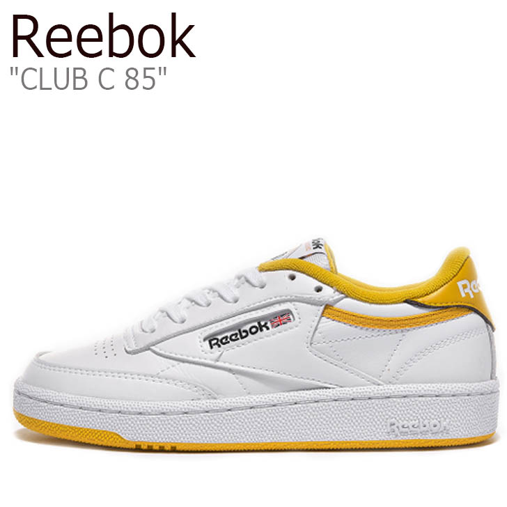 リーボック スニーカー REEBOK メンズ レディース CLUB C 85 クラブ C 85 WHITE ホワイト YELLOW イエロー  FX3373 シューズ | DRESCCO（ドレスコ）
