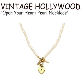 ヴィンテージ ハリウッド ネックレス VINTAGE HOLLYWOOD レディース Open Your Heart Pearl Necklace オープン ユア ハート パール ネックレス GOLD ゴールド 韓国アクセサリー 833916 ACC