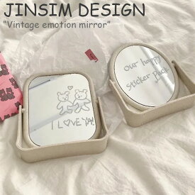 チンシムデザイン ミラー JINSIM DESIGN Vintage emotion mirror 2type ヴィンテージ エモーション ミラー 2タイプ 円形 ラウンド四角 韓国雑貨 4867500838 ACC