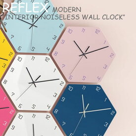 【即納カラー有】リフレックス 壁掛け時計 REFLEX MODERN INTERIOR NOISELESS WALL CLOCK モダン インテリア ノイズレス ウォール クロック WHITE ホワイト PINK ピンク SKY BLUE スカイブルー YELLOW イエロー HOT PINK ホットピンク NAVY ネイビー 韓国雑貨 1151772 ACC