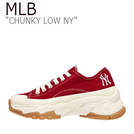 エムエルビー スニーカー MLB レディース CHUNKY LOW NY チャンキー ロウー RED レッド NEW YORK YANKEES ニューヨークヤンキース 32SHU2111-50R シューズ