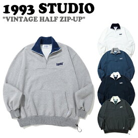 1993スタジオ トレーナー 1993 STUDIO メンズ レディース VINTAGE HALF ZIP-UP ビンテージ ハーフ ジップアップ GRAY グレー BLUE ブルー NAVY ネイビー WHITE ホワイト CHARCOAL チャコール ウェア