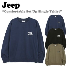 ジープ ロンT Jeep メンズ レディース Comfortable Set Up Single Tshirt コンフォタブル セットアップ シングル Tシャツ NAVY ネイビー BLACK ブラック KHAKI カーキ 起毛なし JM3TSU082NA/BK/KH ウェア