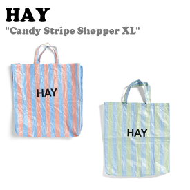 ヘイ トートバッグ HAY メンズ レディース Recycled Candy Stripe XL リサイクル キャンディー ストライプXL Blue Orange ブルー オレンジ Blue Green ブルー グリーン バッグ