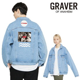 グレーバー ジャケット GRAVER 正規販売店 TATTOO WHITE CLIP OVER FIT DENIM BLUE JEAN JACKET タトゥー ホワイト クリップ オーバーフィット デニム ブルージーンズジャケット LIGHT BLUE ライトブルー G(W)-JK-3-LB ウェア