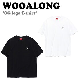 ウアロン 半袖Tシャツ WOOALONG メンズ レディース OG logo T-shirt ロゴ Tシャツ WHITE ホワイト BLACK ブラック WE1DHT115BK/WH ウェア