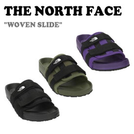 ノースフェイス サンダル THE NORTH FACE メンズ レディース WOVEN SLIDE ウーブンスライド BLACK ブラック KHAKI カーキ PURPLE パープル NS98P04A NS98N01A/B/J/K/L シューズ 【中古】未使用品