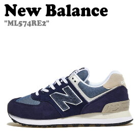 ニューバランス 574 スニーカー NEW BALANCE メンズ レディース ML 574 RE 2 NAVY ネイビー ML574RE2 シューズ 【中古】未使用品