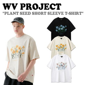 WVプロジェクト 半袖Tシャツ WV PROJECT 正規販売店 メンズ レディース PLANT SEED SHORT SLEEVE T-SHIRT プラント シード 半袖 Tシャツ OATMEAL オートミール WHITE ホワイト BLACK ブラック JIST7661 ウェア