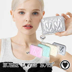 HOLLY LOVES LOVE 財布 ホリー ラブズ ラブ 正規販売店 Heart Quilting Wallet ハート キルティング ウォレット IVORY アイボリー SILVER シルバー PINK ピンク MINT ミント 韓国ブランド 韓国ファッション ACC