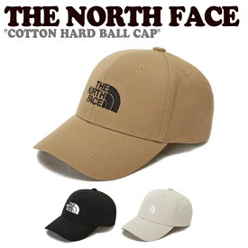 ノースフェイス キャップ THE NORTH FACE メンズ レディース COTTON HARD BALL CAP コットン ハード ボールキャップ BLACK ブラック DARK BEIGE ダーク ベージュ WHITE SAND ホワイト サンド NE3CP53A/B/C ACC【中古】未使用品