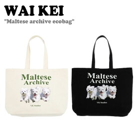 ワイケイ トートバッグ WAI KEI メンズ レディース Maltese archive ecobag マルチーズ アーカイブ エコバッグ IVORY アイボリー BLACK ブラック YK22SSAC02 バッグ