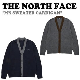 ノースフェイス アウター THE NORTH FACE メンズ M'S SWEATER CARDIGAN セーター カーディガン GRAY グレー NAVY ネイビー 襟なし ノーカラー ジャケット 長袖 温かい NJ5SP50A/B ウェア 【中古】未使用品