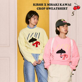 キルシー トレーナー KIRSH 正規販売店 KIRSH X MISAKI KAWAI CROP SWEATSHIRT 河井美咲 クロップ スウェットシャツ LEMON レモン PINK ピンク KLRWCTM571M ウェア