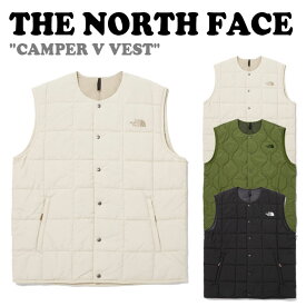 ノースフェイス ダウンベスト THE NORTH FACE メンズ レディース CAMPER V VEST キャンパー ベスト BLACK ブラック OLIVE オリーブ SAND SHELL サンド シェル NV3NP68A/B/C ウェア 【中古】未使用品