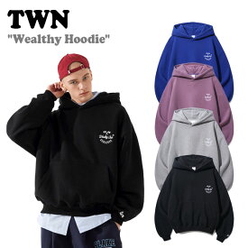 TWN パーカー ティーダブリュエヌ 正規販売店 メンズ レディース Wealthy Hoodie ウェルシュ フーディー PERFECT BLUE パーフェクト ブルー GRAY グレー PALE PURPLE ペール パープル BLACK ブラック JYHD3459 ウェア