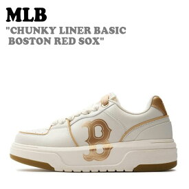 エムエルビー スニーカー MLB メンズ レディース CHUNKY LINER BASIC BOSTON RED SOX チャンキー ライナー ベーシック ボストン レッドソックス GOLD ゴールド 3ASXCLB3N-43GOS シューズ