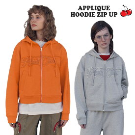 キルシー パーカー KIRSH 正規販売店 APPLIQUE HOODIE ZIP UP アップリケ フーディー ジップアップ MELANGE GRAY メランジグレー MELANGE ORANGE メランジオレンジ KKSSCJJ502M ウェア