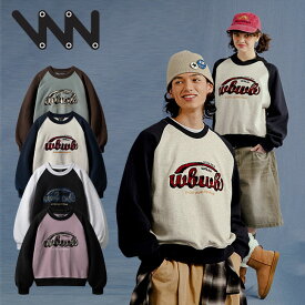 WVプロジェクト トレーナー WV PROJECT 正規販売店 Will Be Will Be Heavy Cotton Sweatshirts ウィビーウィビー ヘビーコットン スウェットシャツ GOOSE MINT グースミント BLACK ブラック OATMEAL オートミール PALE PURPLE ペールパープル JJMT7706 ウェア