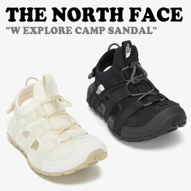 ノースフェイス スポサン THE NORTH FACE レディース W EXPLORE CAMP SANDAL エクスプロー キャンプ サンダル BLACK ブラック WHITE ホワイト ビーチサンダル スライドサンダル スポサン WHITE LABEL ホワイトラベル NS98Q11J/K シューズ 【中古】未使用品