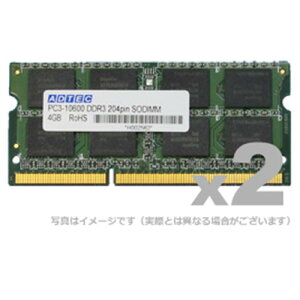 yEzszyszADTEC DOS/VpDDR3-1333 SO-DIMM 2GBx2 i^ԁFADS10600N-2GW