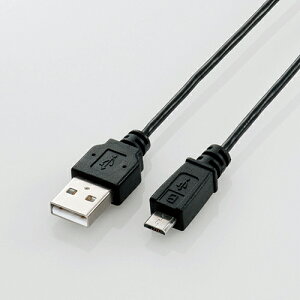 【代引不可】【エレコム】【ELECOM】極細Micro-USB(A−MicroB)ケーブル 製品型番:U2C-AMBX05BK