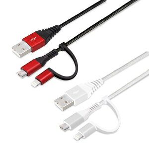 USBP[u [d ʐM [dP[u ʐMP[u 50cm ϊRlN^t 2in1 USB^tP[u Lightning micro USB 50Z` CgjO }CNUSB bVP[u PGA PG-LMC05