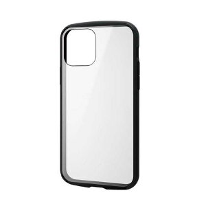 【代引不可】iPhone 12/iPhone 12 Pro ハイブリッドケース ブラック TOUGH SLIM LITE フレームカラー 硬度8H 耐衝撃 薄型 軽量 エレコム PM-A20BTSLFCBK